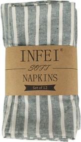 img 4 attached to 🍽️ Striped Cotton Dinner Napkins: INFEI Food Service Equipment & Supplies for Tabletop & Serveware