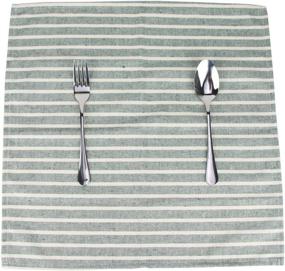 img 1 attached to 🍽️ Striped Cotton Dinner Napkins: INFEI Food Service Equipment & Supplies for Tabletop & Serveware