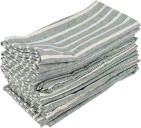 img 3 attached to 🍽️ Striped Cotton Dinner Napkins: INFEI Food Service Equipment & Supplies for Tabletop & Serveware