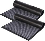 🚪 durable rubber zuci door mat 2 pack - indoor/outdoor non slip mats for high traffic areas logo