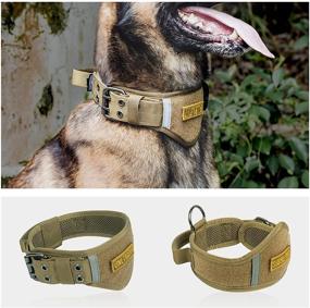 img 3 attached to 🐾 OneTigris Tactical Dog Collar: Military-Grade, Heavy-Duty Adjustable Collar with Control Handle for Effective Dog Training