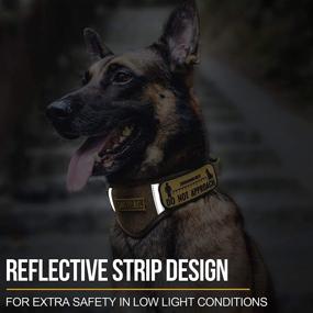 img 1 attached to 🐾 OneTigris Tactical Dog Collar: Military-Grade, Heavy-Duty Adjustable Collar with Control Handle for Effective Dog Training