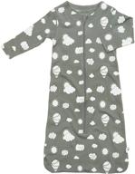 🌟 babysoy long sleeve star sleep sack wearable blanket (sunny-thunder, size 12-18 months) logo