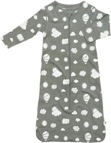 img 4 attached to 🌟 Babysoy Long Sleeve Star Sleep Sack Wearable Blanket (Sunny-Thunder, Size 12-18 Months)