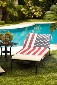 img 2 attached to ARTEVIT Bath and Beach Towel Lux Turkish Peshtemal: Prewashed Soft 100% Cotton Sand Free Quickdry Pool Blanket, American Flag Design