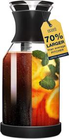 img 4 attached to ☕️ Eparé Glass Pitcher with Lid - 1.7 L Large Cold Brew Coffee Maker & Iced Tea Fruit Infuser - Infused Iced Coffee & Coldbrew Filter