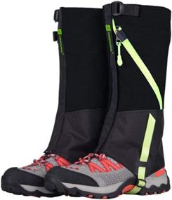 img 4 attached to HomDSim Children Leg Gaiters: Waterproof Snow Gaiter for Kids Hiking, Climbing & Hunting