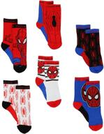 super hero adventures spider-man boys 6-pack athletic crew socks: ultimate comfort for baby/toddler feet! logo