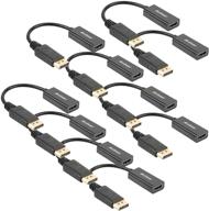 🔌 кабель адаптера displayport к hdmi от anbear (мужской к разъему женского типа, комплект из 10 штук) для компьютеров и ноутбуков с displayport - подключение к дисплеям hdmi. логотип