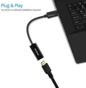 img 1 attached to 🔌 Кабель адаптера DisplayPort к HDMI от Anbear (мужской к разъему женского типа, комплект из 10 штук) для компьютеров и ноутбуков с DisplayPort - подключение к дисплеям HDMI.