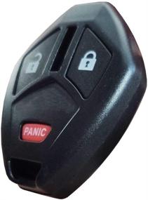 img 2 attached to 🔑 Premium Keyless Entry Remote Control Car Key Fob Case Shell Replacement for Mitsubishi 3 Buttons (2007-2013 Lancer, Outlander) – Eclipse, Endeavor, Galant (2006-2012) – 2+1 Buttons, 2 Black