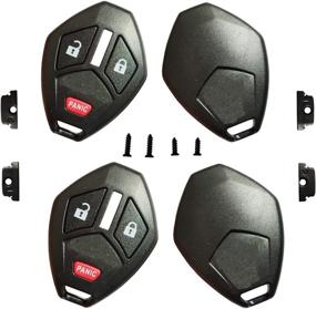 img 4 attached to 🔑 Premium Keyless Entry Remote Control Car Key Fob Case Shell Replacement for Mitsubishi 3 Buttons (2007-2013 Lancer, Outlander) – Eclipse, Endeavor, Galant (2006-2012) – 2+1 Buttons, 2 Black