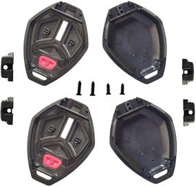 img 3 attached to 🔑 Premium Keyless Entry Remote Control Car Key Fob Case Shell Replacement for Mitsubishi 3 Buttons (2007-2013 Lancer, Outlander) – Eclipse, Endeavor, Galant (2006-2012) – 2+1 Buttons, 2 Black