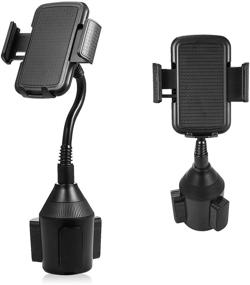 img 4 attached to LUXMO Upgraded Car Cup Phone Holder Mount for iPhone Xs XR Xs Max X 8 7 Plus Galaxy S9 S8 S7 - Adjustable Cupholder Cradle Car Mount