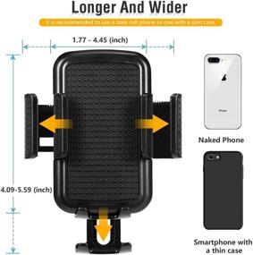 img 2 attached to LUXMO Upgraded Car Cup Phone Holder Mount for iPhone Xs XR Xs Max X 8 7 Plus Galaxy S9 S8 S7 - Adjustable Cupholder Cradle Car Mount