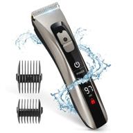 cordless ceramic blade mens hair clippers trimmer kit - quiet & rechargeable hair cutting grooming tool for men, kids, baby, barber logo