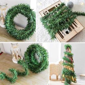 img 2 attached to 🎄 Dazzling 60Feet Christmas Garland: 3 Strands Artificial Pine Soft Greenery for Holiday Wedding Party, Stairs, Fireplaces - Outdoor/Indoor Décor