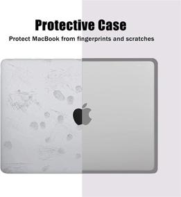 img 3 attached to G JGOO MacBook Air 13 Inch Case 2021-2018 Release: Clear Hard Shell Case + Keyboard Cover + Screen Protector | Compatible with M1 A2337 A2179 A1932 & Touch ID