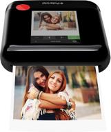 polaroid wifi wireless 3x4 portable mobile photo printer (black) with lcd touch screen logo