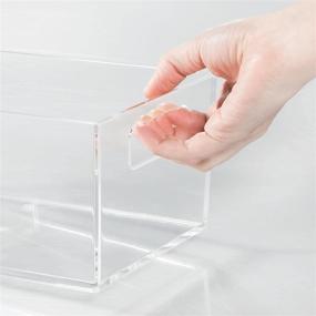 img 2 attached to Clear Plastic Organizer Storage Bins for Small Hand Soaps, Body Wash, Shampoos, Makeup, Hand Towels, Hair Accessories, Body Spray - 2 Pack, Modern Bathroom Design