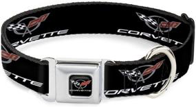 img 4 attached to 🐶 Buckle-Down Corvette C5 Logo Dog Collar with Seatbelt Buckle: Adjustable Sizes for Small, Medium & Large Dogs