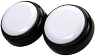 🔘 cover talking button: record & playback your own message 30 sec custom recordable set of 2 (2pcs/white+black) logo