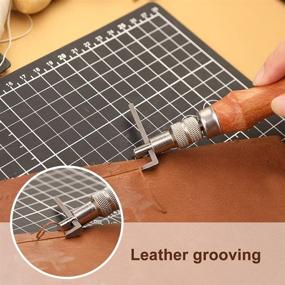 img 1 attached to 🧵 Complete Leather Working Tools and Supplies Craft Kits for DIY Sewing - Perfect Leather Starter Kit with Prong Punch, Awl, Templates, Wax Ropes, and More!