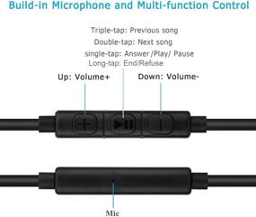 img 2 attached to 🎧 Черные наушники USB C - наушники Type C с шумоподавлением, микрофоном, регулировкой громкости - спортивные наушники с глубоким басом для Google Pixel 2/3/XL, Xiaomi и других устройств