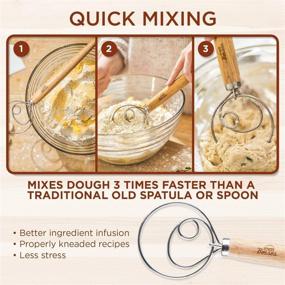 img 1 attached to 🥖 Danish Dough Whisk Bread Mixer: Perfect for Dutch Pizza Dough Making and More - Ideal Gift