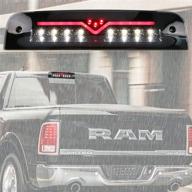 🚦 high mount led third brake light smoked for dodge ram 1500/2500/3500 (2009-2010) & ram 1500/2500/3500 (2011-2018), trailer cargo lamp logo