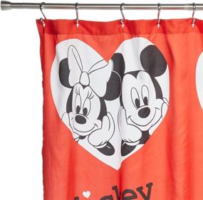 img 1 attached to ❤️ Disney Mickey Mouse/Minnie Mouse Luv You More Fabric Shower Curtain - 70"x 72" - Kids Bathroom Décor