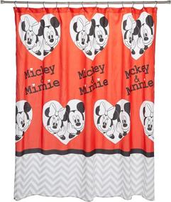 img 2 attached to ❤️ Disney Mickey Mouse/Minnie Mouse Luv You More Fabric Shower Curtain - 70"x 72" - Kids Bathroom Décor