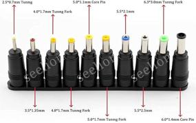 img 1 attached to 34pcs Universal Laptop Power Adapter Tips Set | Input DC Jack Connectors Kit 5.5 mm x 2.1 mm | Compatible with HP Toshiba Dell Asus Lenovo and Most Laptops