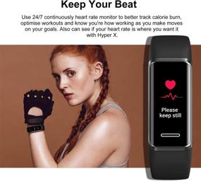 img 2 attached to 📟 EEFINITE 1.05" Touchscreen Fitness Tracker with SPO2 Monitoring, Continuous Heart Rate Tracking, Sleep Quality Analysis, Swim Tracking (5ATM Water Resistant), Step Counter Smart Fitness Band for Men and Women