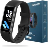 📟 eefinite 1.05" touchscreen fitness tracker with spo2 monitoring, continuous heart rate tracking, sleep quality analysis, swim tracking (5atm water resistant), step counter smart fitness band for men and women логотип