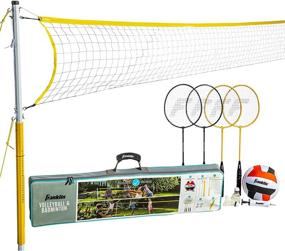 img 4 attached to 🏐 Versatile Franklin Sports Volleyball & Badminton Combo Sets for All Skill Levels