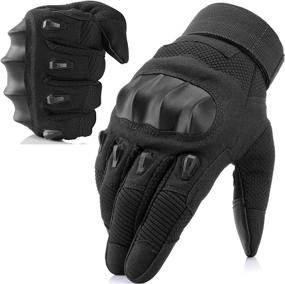 img 4 attached to 🧤 AXBXCX Men's Touchscreen Full Finger and Fingerless Gloves