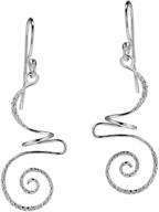 💫 exquisite .925 sterling silver dangle earrings with intricate abstract swirl design logo