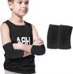kids knit elbow brace support sports & fitness logo