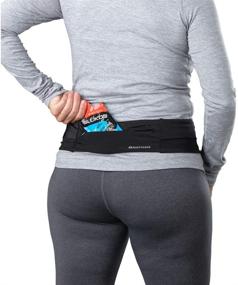 img 1 attached to 🏃 Nathan Zipster Fit Running Belt: Ultimate Bounce-Free Waist Pack for Men and Women | Secure Pockets with Zippers | All iPhone, Android, Samsung Compatible | One-Size-Fits-All