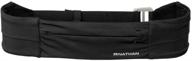 🏃 nathan zipster fit running belt: ultimate bounce-free waist pack for men and women | secure pockets with zippers | all iphone, android, samsung compatible | one-size-fits-all logo