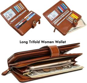 img 2 attached to 👜 Premium Genuine Leather Wristlet Organizer: Stylish Women's Handbags & Wallets for Wristlets