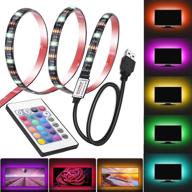 🌈 usb led strip lights 6.56ft backlight kit with remote for 40-60in hdtv, 16 color 5050 bias lighting, compatible with 40-60" tvs логотип