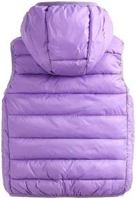 img 3 attached to ELIKIDSTO Lightweight Packable Hooded Warm Down Cotton Vest - Boys and Girls (2-10 Years): Ultimate Child's Outerwear for All Seasons