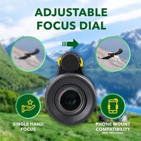 img 1 attached to 12X50 High Definition Monocular - Waterproof Monocular Telescope for Smartphone with Tripod - BAK4 Prism - Pocket Telescope for Hunting, Bird Watching, Camping - STARSCOPE