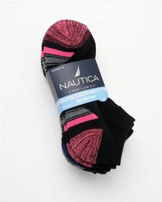 img 3 attached to 🧦 Носки для занятий спортом Nautica с амортизацией, контролем влаги и низким вырезом для женщин (6 пар) - Комфорт и прочность в одном