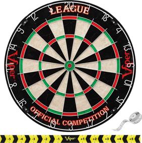 img 4 attached to Optimized Viper League Bristle Steel Tip Dartboard Set: Staple-Free Bullseye, Galvanized Thin Radial Spider Wire; High-Grade Compressed Sisal Board with Rotating Number Ring, Extending Lifespan