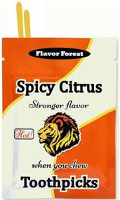 img 2 attached to Zesty Power Toothpicks: Spicy Citrus (Flat Shape) 100ct