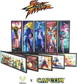 img 3 attached to 🎮 Vetroo Streetfighter Character Poster Display Board with LED Lights for PC Case Decor - Full HD 2K Multi-Mode Function - 12.2 x 3.1 Inches (Horizontal, B6)