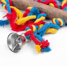 img 2 attached to 🦜 KINTOR Climbing Net Rope Bird Toy for Budgies, Cockatiels, Macaws, Conures, Finches, Cockatoos, African Greys, Parakeets